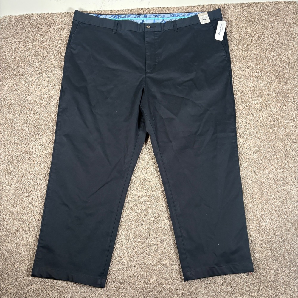 Tommy Bahama Mens Boracay Chino Pants Navy Blue Stretch Cotton 46x27 (Tag 46x30)